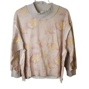 URBAN OUTFITTERS 100% COTTON TIE DYE MOCK NECK SWEATSHIRT 22” PTP